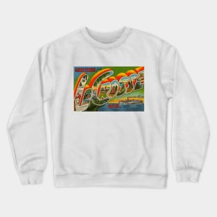 Greetings from LaCrosse, Wisconsin - Vintage Large Letter Postcard Crewneck Sweatshirt